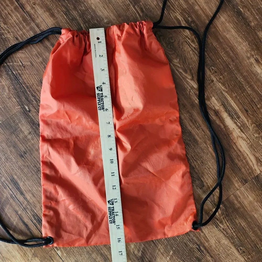 Columbia Bright Orange Drawstring Backpack